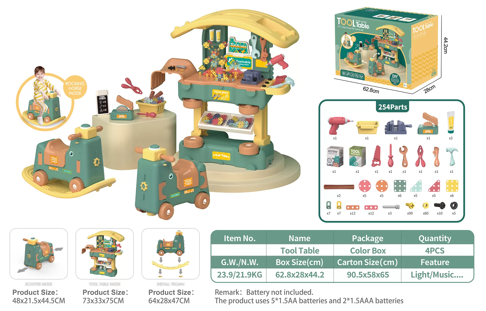 Tool Table-3 in 1 Play House DIY Scene Set_RP503-2